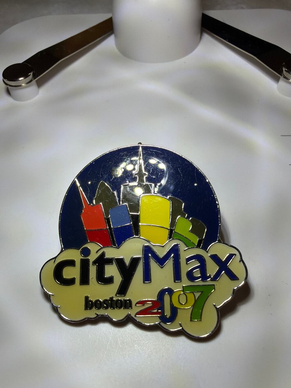Vintage 2007 CityMax Boston eBay Live Convention Skyline Enamel Lapel Pin